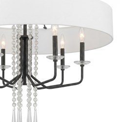 Barcelona 6 Light Pendant W/Shade - Onyx