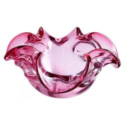 Cyan Designs Pink Abbie 10 Inch Diameter Glass Decorative Bowl Cyan Designs Pink Abbie 10 Inch Diameter Glass Decorative Bowl