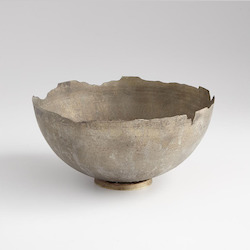 Cyan Designs Whitewashed Pompeii 13.5 Inch Diameter Iron Decorative Bowl Cyan Designs Whitewashed Pompeii 13.5 Inch Diameter Iron Decorative Bowl