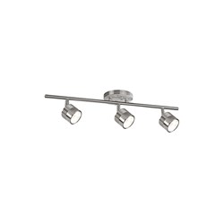 Led Fixed Track With Three Modern Die Cast Aluminum Directional Heads Led Fixed Track With Three Modern Die Cast Aluminum Directional Heads