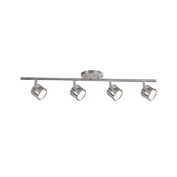 Led Fixed Track With Four Modern Die Cast Aluminum Directional Heads Led Fixed Track With Four Modern Die Cast Aluminum Directional Heads