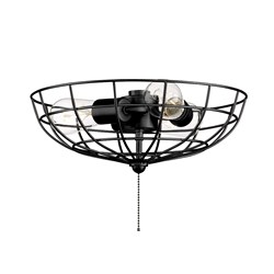 3 Light Cage Bowl LED Light Kit in Flat Black