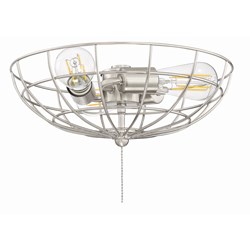 3 Light Cage Bowl LED Light Kit in Brushed Polished Nickel