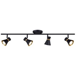 Alto 4 Light Led Directional Light Matte Black And Satin Brass Alto 4 Light Led Directional Light Matte Black And Satin Brass