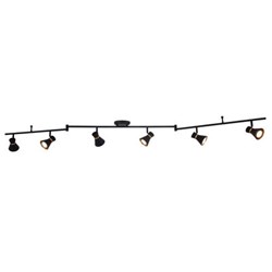 Alto 6 Light Led Directional Light Matte Black And Satin Brass Alto 6 Light Led Directional Light Matte Black And Satin Brass