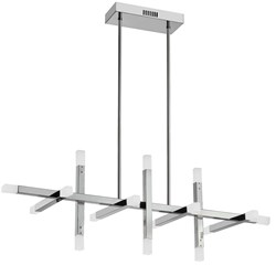 48W Horizontal Chandelier Polished Chrome With Frosted Acrylic Diffuser 48W Horizontal Chandelier Polished Chrome With Frosted Acrylic Diffuser