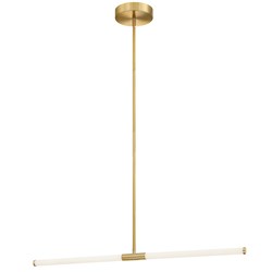 20W Horizontal Pendant Aged Brass With White Acrylic Diffusers 20W Horizontal Pendant Aged Brass With White Acrylic Diffusers