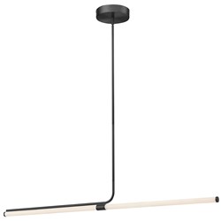 24W Horizontal Pendant, Matte Black W/ White Acrylic Diffuser 24W Horizontal Pendant, Matte Black W/ White Acrylic Diffuser