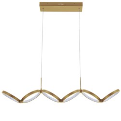 50W Horizontal Pendant, Aged Brass W/ White Silicone Diffuser 50W Horizontal Pendant, Aged Brass W/ White Silicone Diffuser