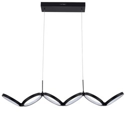 50W Horizontal Pendant, Matte Black W/ White Silicone Diffuser 50W Horizontal Pendant, Matte Black W/ White Silicone Diffuser