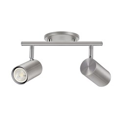 2 Light Track Light In Satin Chrome 2 Light Track Light In Satin Chrome