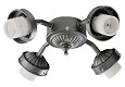 Quorum Four Light Matte Black Fan Light Kit