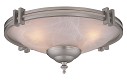 Alabaster Finish with Brushed Nickel Two Light Ceiling Fan Light Kit