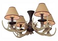 Oiled Bronze 4 Light Convertible Antler Kit