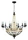 Peruvian Bronze Cortana Single Tier 10 Light Crystal Chandelier - 38 Inches Wide