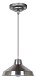 1 Light Polished Nickel Pendant With Metal Shade