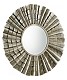 Cyan Designs Silver 7 Inch Diameter Farley Iron and Wood Mirror