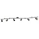 Alto 6 Light Led Directional Light Matte Black And Satin Brass