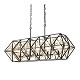 5-Lt Linear Pendant - Matte Black/French Gold