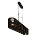 6-Lt Linear Pendant - Matte Black/French Gold
