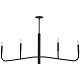 4 Light Incandescent Horizontal Chandelier, Matte Black