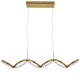 50W Horizontal Pendant, Aged Brass W/ White Silicone Diffuser
