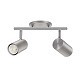 2 Light Track Light In Satin Chrome